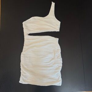 White One-Shoulder Cutout Dress in XS but fits like Small